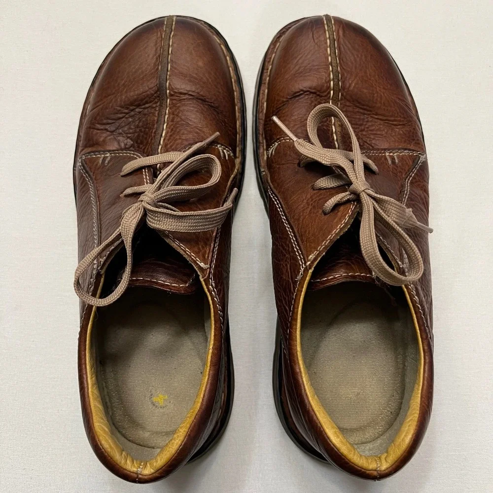 Dr. Martens Y2K Brown Leather Lace‎ Up Chunky Sole Oxford Shoes Men's Size 11